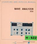 Hewlett Packard-Hewlett Packard 312A Wave Analyzer, Install Operations Maintenance Service Electrical Manual 1971-312A-01